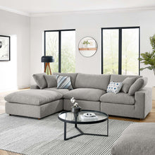 Load image into Gallery viewer, Commix 4-Piece Down Filled Overstuffed Boucle Fabric Sectional Sofa by Modway

