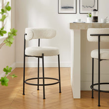 Load image into Gallery viewer, Albie Boucle Fabric Counter Stools Set of 2 by Modway
