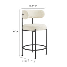 Load image into Gallery viewer, Albie Boucle Fabric Counter Stools Set of 2 by Modway
