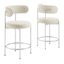 Load image into Gallery viewer, Albie Fabric Counter Stools Set of 2 by Modway
