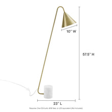 Load image into Gallery viewer, Ayla Marble Base Floor Lamp by Modway
