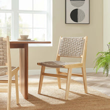 Load image into Gallery viewer, Saoirse Woven Rope Wood Dining Side Chair Set of 2 by Modway
