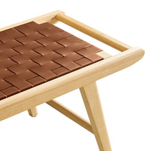 Load image into Gallery viewer, Saoirse 47" Faux Leather Wood Bench by Modway
