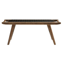 Load image into Gallery viewer, Saoirse 47" Faux Leather Wood Bench by Modway
