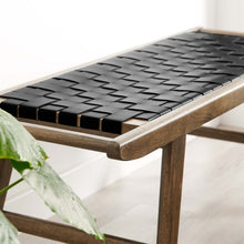 Load image into Gallery viewer, Saoirse 47" Faux Leather Wood Bench by Modway
