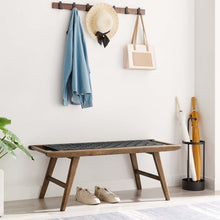 Load image into Gallery viewer, Saoirse 47" Faux Leather Wood Bench by Modway
