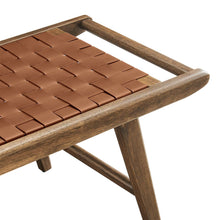 Load image into Gallery viewer, Saoirse 47" Faux Leather Wood Bench by Modway
