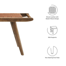 Load image into Gallery viewer, Saoirse 47" Faux Leather Wood Bench by Modway
