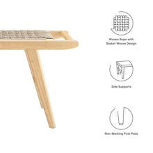 Load image into Gallery viewer, Saoirse 47" Wove Rope Wood Bench by Modway
