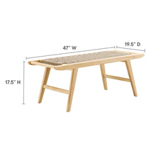 Load image into Gallery viewer, Saoirse 47" Wove Rope Wood Bench by Modway

