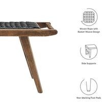 Load image into Gallery viewer, Saoirse 47" Wove Rope Wood Bench by Modway
