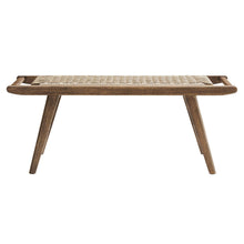 Load image into Gallery viewer, Saoirse 47" Wove Rope Wood Bench by Modway
