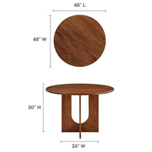 Load image into Gallery viewer, Rivian Round 48" Wood Dining Table by Modway
