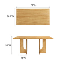 Load image into Gallery viewer, Rivian Rectangular 70" Wood Dining Table by Modway
