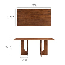 Load image into Gallery viewer, Rivian Rectangular 70" Wood Dining Table by Modway
