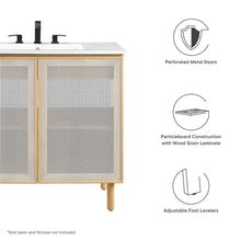 Load image into Gallery viewer, Calla 36" Perforated Metal Bathroom Vanity Cabinet (Sink Basin Not Included) by Modway
