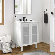 Load image into Gallery viewer, Calla 24" Perforated Metal Bathroom Vanity by Modway
