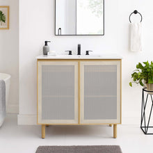 Load image into Gallery viewer, Calla 36" Perforated Metal Bathroom Vanity by Modway
