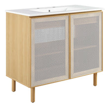 Load image into Gallery viewer, Calla 36" Perforated Metal Bathroom Vanity by Modway
