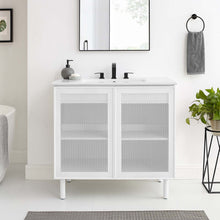 Load image into Gallery viewer, Calla 36" Perforated Metal Bathroom Vanity by Modway
