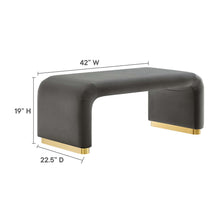 Load image into Gallery viewer, Koda Performance Velvet Waterfall Ottoman by Modway
