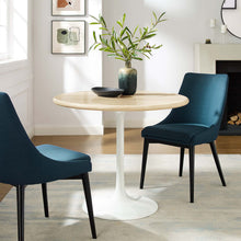 Load image into Gallery viewer, Lippa 36" Round Faux Travertine Dining Table by Modway
