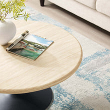Load image into Gallery viewer, Lippa 36Ó Round Faux Travertine Coffee Table by Modway
