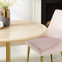Load image into Gallery viewer, Lippa 36" Round Faux Travertine Dining Table by Modway

