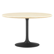 Load image into Gallery viewer, Lippa 48" Round Faux Travertine Dining Table by Modway
