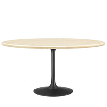 Load image into Gallery viewer, Lippa 60" Oval Faux Travertine Dining Table by Modway
