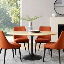 Load image into Gallery viewer, Lippa 60" Oval Faux Travertine Dining Table by Modway
