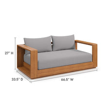 Load image into Gallery viewer, Tahoe Acacia Wood Outdoor Patio Acacia Wood Loveseat by Modway
