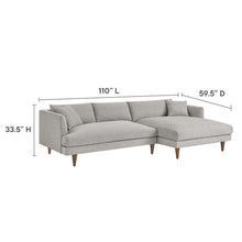Load image into Gallery viewer, Zoya Right-Facing Down Filled Overstuffed Sectional Sofa by Modway
