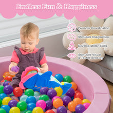 Load image into Gallery viewer, Large Round Foam Ball Pit with PU Surface and 50 Balls-Pink
