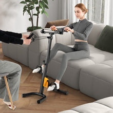 Load image into Gallery viewer, Folding Pedal Exercise Bike with Adjustable Resistance-Yellow

