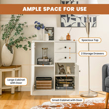 Load image into Gallery viewer, 2-Door Free-standing Kitchen Sideboard with Adjustable Shelves-White
