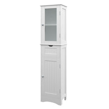 Load image into Gallery viewer, Tall Floor Storage Cabinet with 2 Doors and 1 Drawer for Bathroom-White
