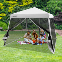 Load image into Gallery viewer, 10 x 10 Feet Pop Up Canopy with with Mesh Sidewalls and Roller Bag-Gray
