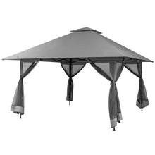 Load image into Gallery viewer, 13 x 13 Feet Pop-up Instant Canopy Tent with Mesh Sidewall-Gray
