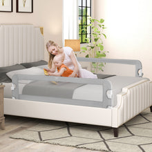 Load image into Gallery viewer, 48 Inch Breathable Baby Swing Down Safety Bed Rail Guard-Gray
