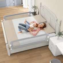 Load image into Gallery viewer, 48 Inch Breathable Baby Swing Down Safety Bed Rail Guard-Gray
