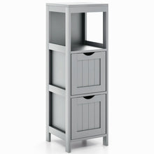 Load image into Gallery viewer, Wooden Bathroom Floor Cabinet with Removable Drawers-Gray
