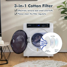 Load image into Gallery viewer, 2.6 Cu.ft Compact Clothes Dryer with Touch Panel and 2 Modes
