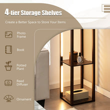 Load image into Gallery viewer, 64 Inches Floor Lamp with 3-Level Dimmable LED Bulbs and Rotatable LED Poles-Walnut
