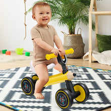 Load image into Gallery viewer, Baby Balance Bike with 4 Silent EVA Wheels and Limited Steering Wheels-Yellow
