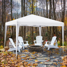 Load image into Gallery viewer, 10 x 10 Feet Outdoor Pop-up Patio Canopy for  Beach and Camp-White
