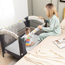 Load image into Gallery viewer, Portable Tri-fold Pack and Play Mattress Pad with Gel-Infused Memory Foam-White
