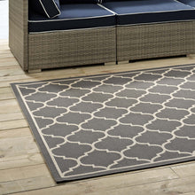 Load image into Gallery viewer, Avena Moroccan Quatrefoil Trellis Indoor and Outdoor 9x12 Area Rug by Modway
