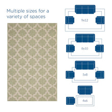 Load image into Gallery viewer, Cerelia Moroccan Trellis Indoor and Outdoor 9x12 Area Rug by Modway

