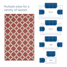 Load image into Gallery viewer, Cerelia Moroccan Trellis Indoor and Outdoor 9x12 Area Rug by Modway
